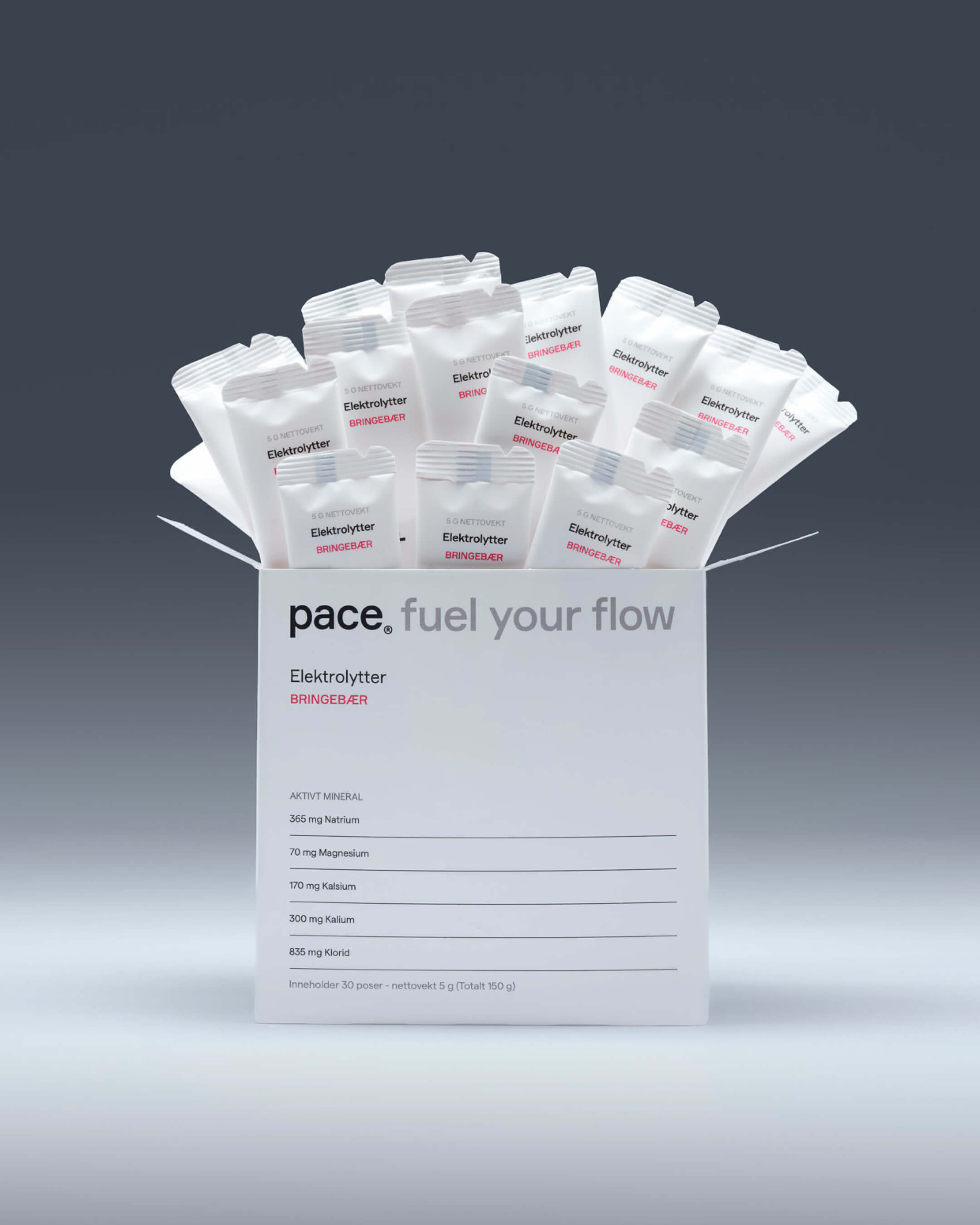 Elektrolytter Bringebær (30 stk)